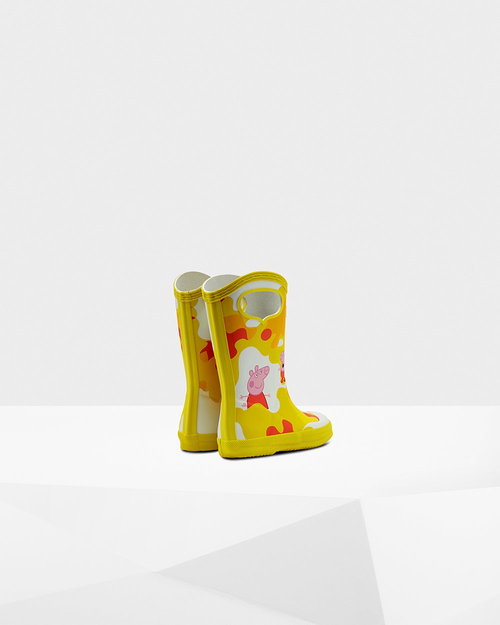 Bottes de Pluie Hunter Original First Peppa Pig Grab Handle Enfant Jaune JFOHLZA-91